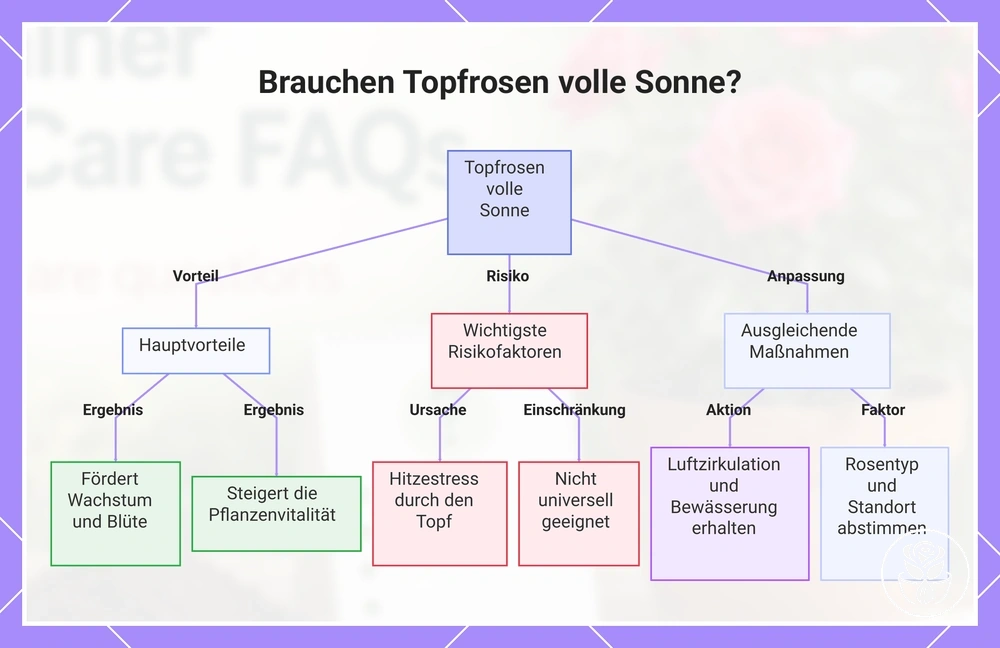 Brauchen Topfrosen volle Sonne?