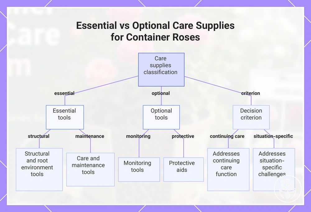Essential vs Optional Care Supplies for Container Roses
