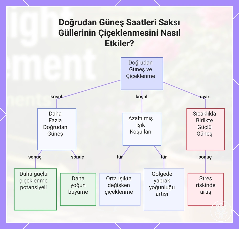 Doğrudan Güneş Saatleri Saksı Güllerinin Çiçeklenmesini Nasıl Etkiler?